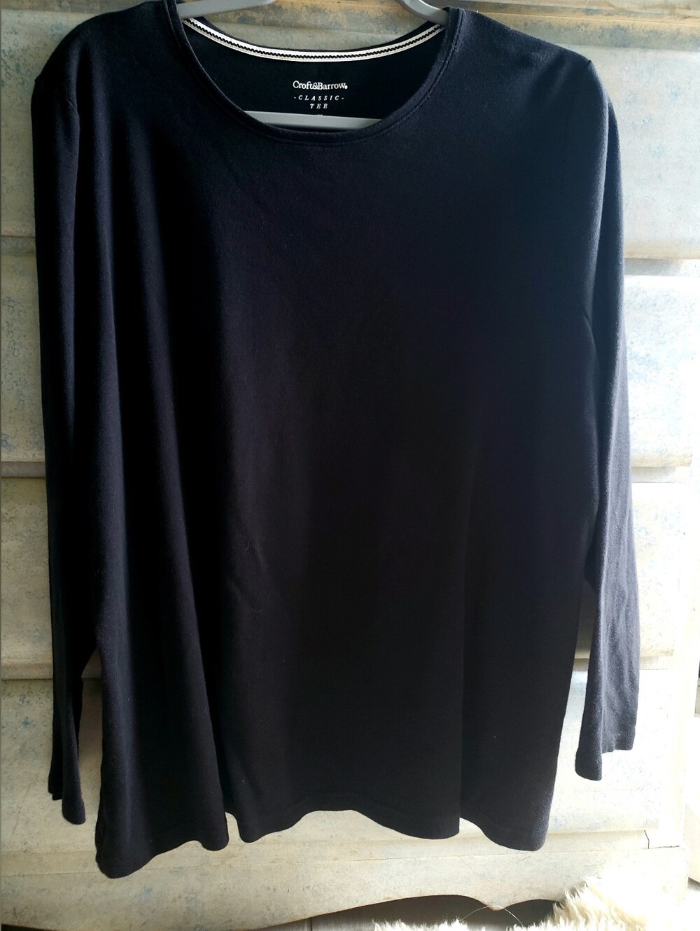 Croft & Barrow Black Classic Long Sleeve Tee Cotton Size 2X - Picture 11 of 11